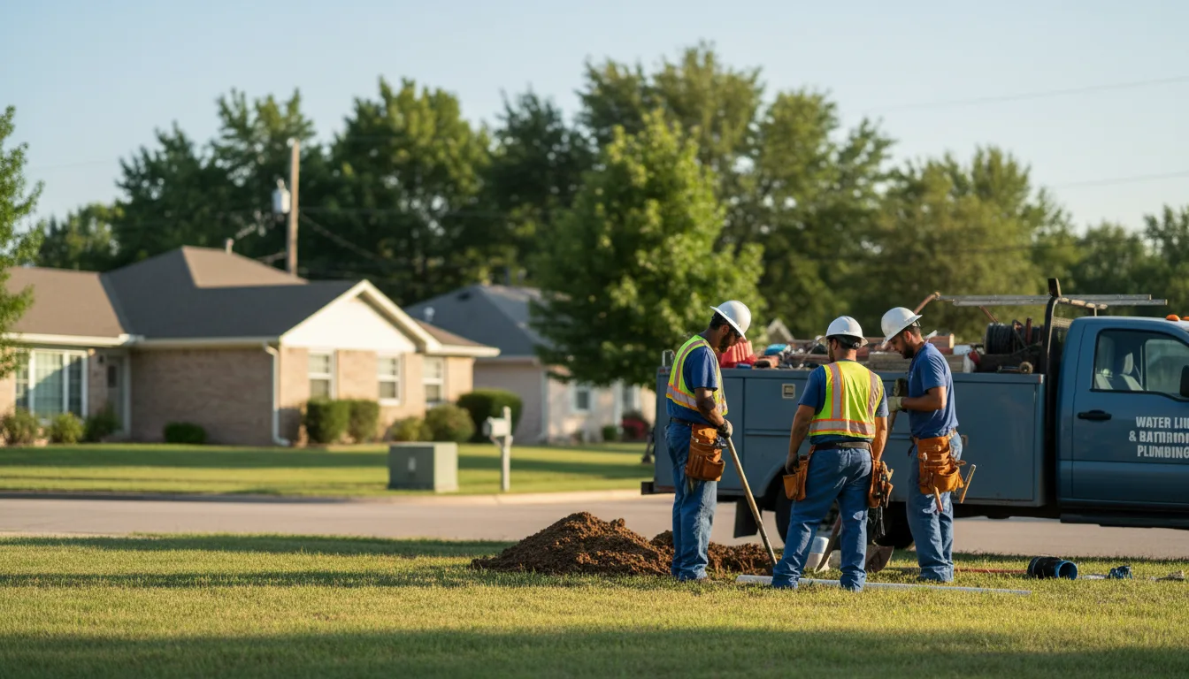 Residential water line and bathroom plumbing service in Monroe, OR